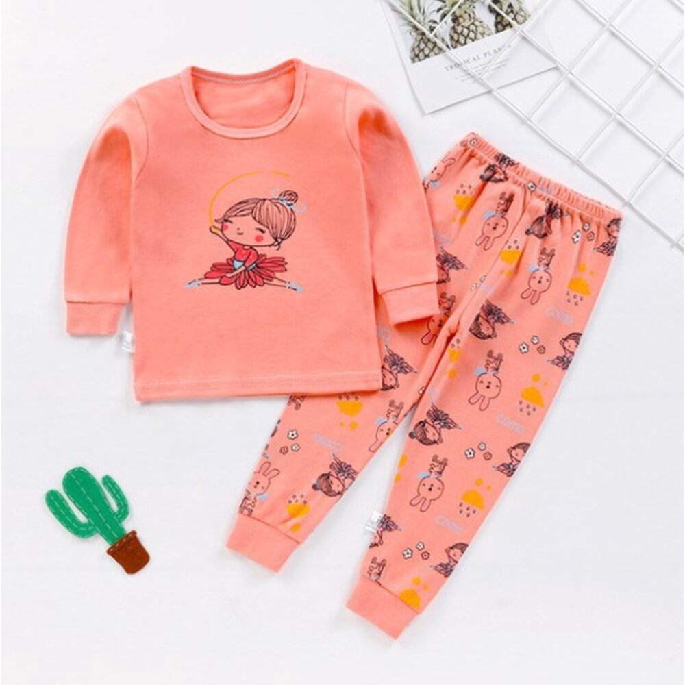 💖台灣免運💖 兒童睡衣 長袖睡衣 純棉睡衣 家居服2件套 男童睡衣 女童睡衣-圖片-6