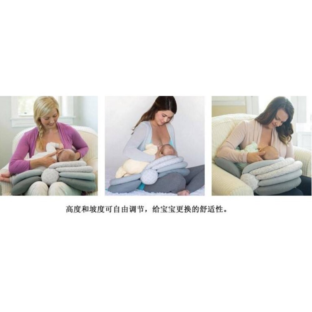 哺乳枕頭 吐奶枕 新生嬰兒餵奶枕 寶寶多功能可調節高度授乳枕 防溢奶枕-圖片-2
