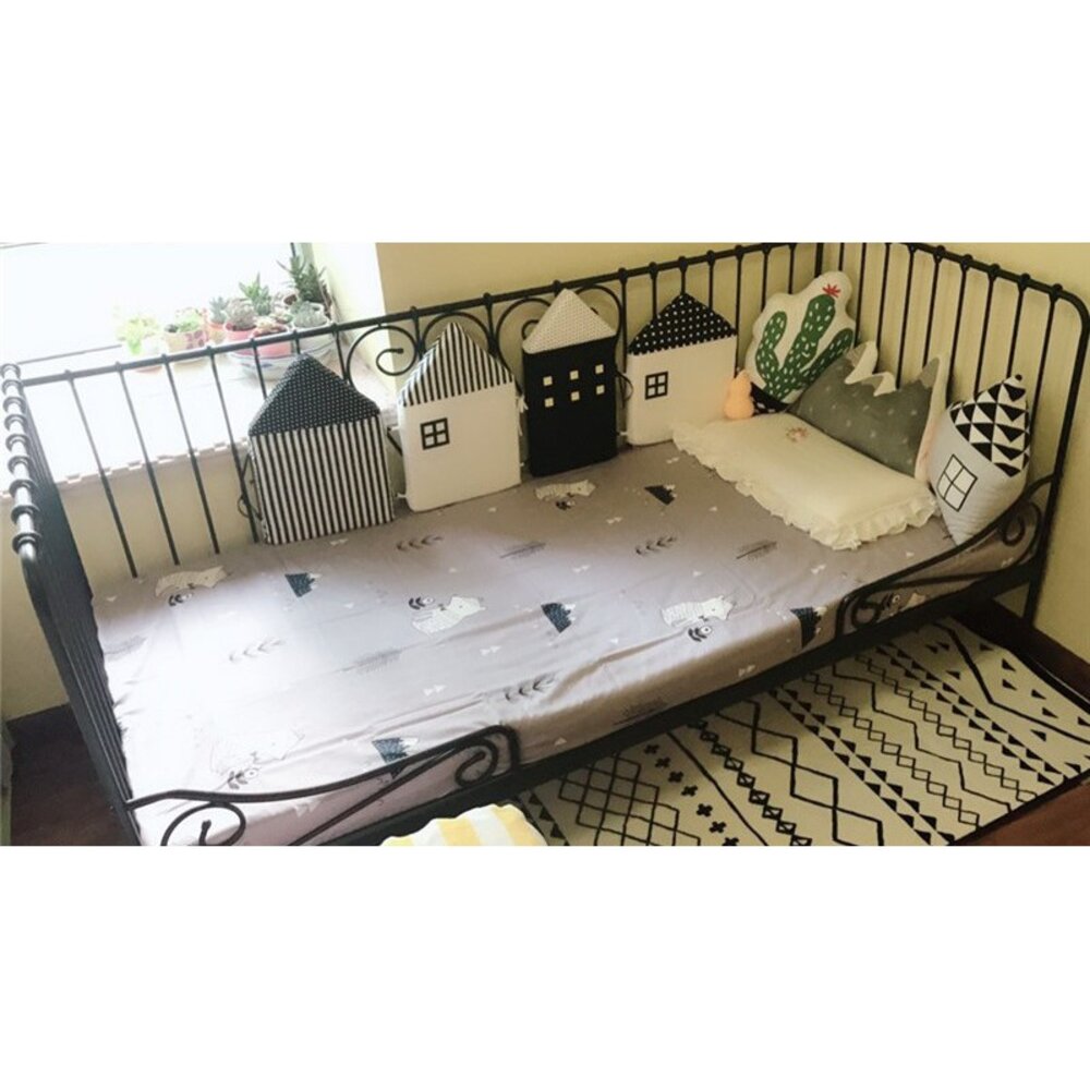 台灣 嬰兒床床圍 小房子床圍 防撞床圍 加厚床圍 無毒無螢光劑-圖片-5