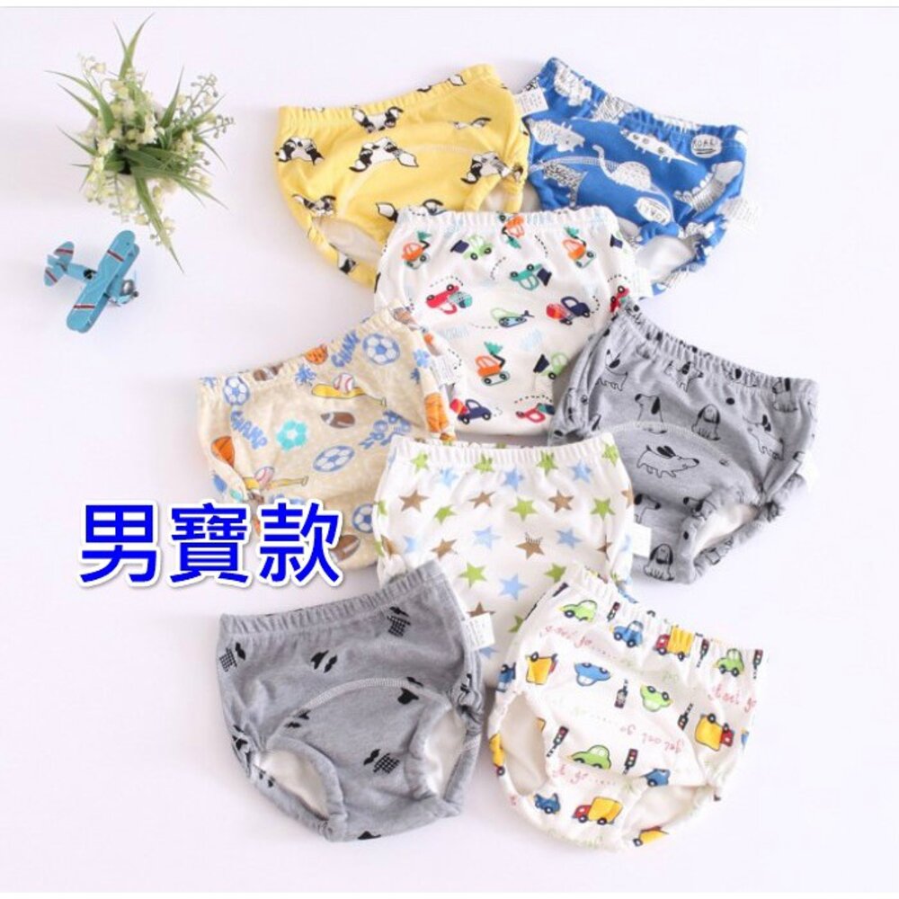 台灣 新款嬰幼兒透氣寶寶學習褲六層紗布尿褲隔尿褲 兒童內褲 寶寶內褲-圖片-1