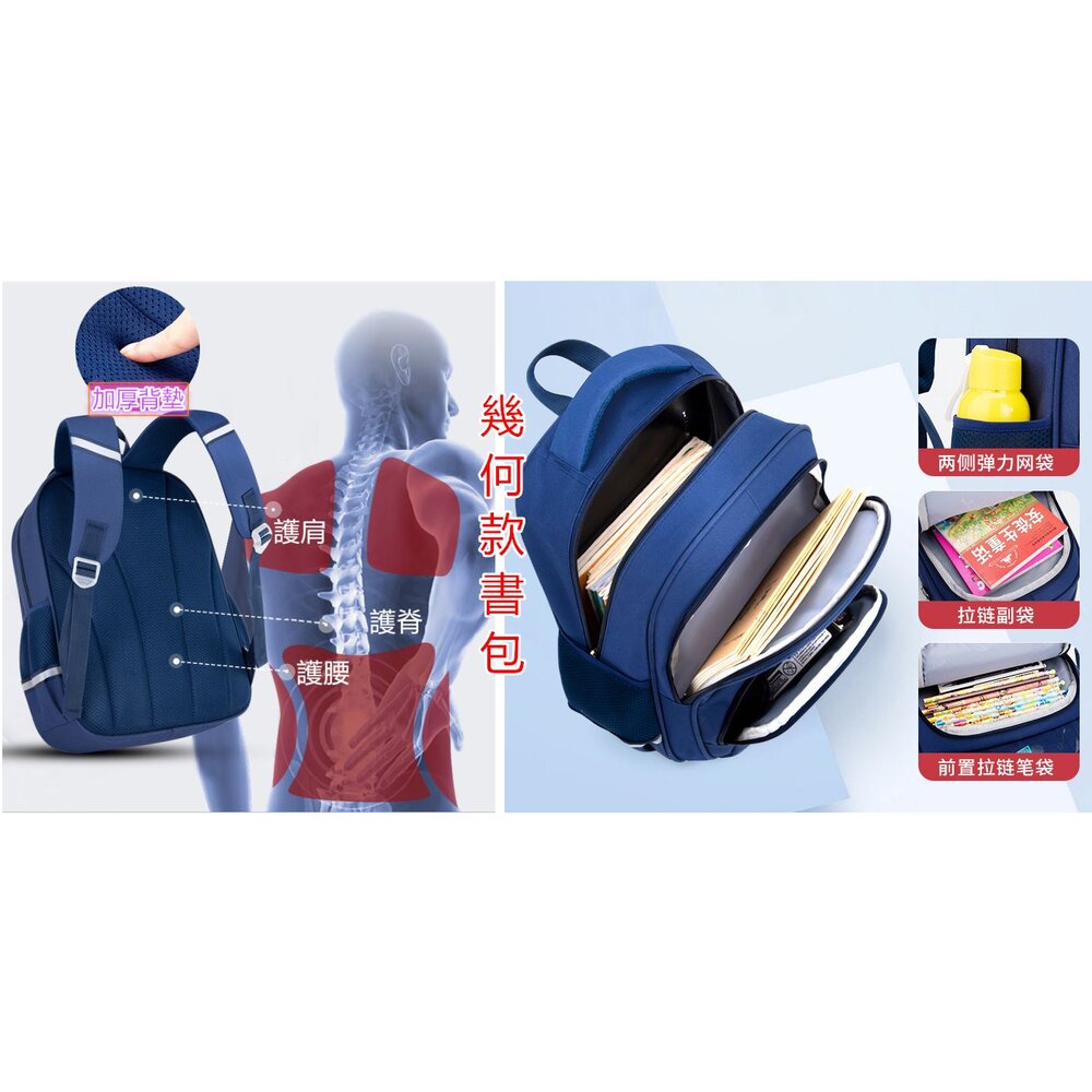 🔥台灣出貨免運🔥 兒童書包 胸扣書包 護脊輕量 小學生書包 帶胸扣書包 護脊書包 減壓護脊 減壓書包 兒童背包-圖片-3