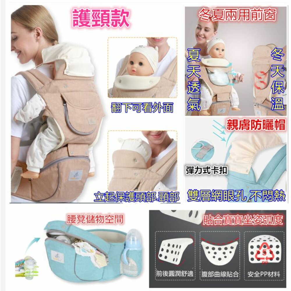 ⚡️台灣免運⚡️ 正品Ibelibaby嬰兒護頸腰凳背巾 嬰兒背巾 背帶 寶寶背帶 寶寶背巾 護頸揹巾 腰凳背巾-圖片-7