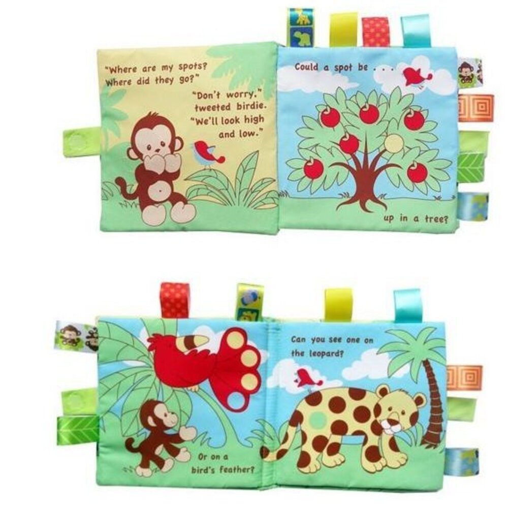 動物刺繡布書益智書立體佈書嬰兒布書-圖片-1