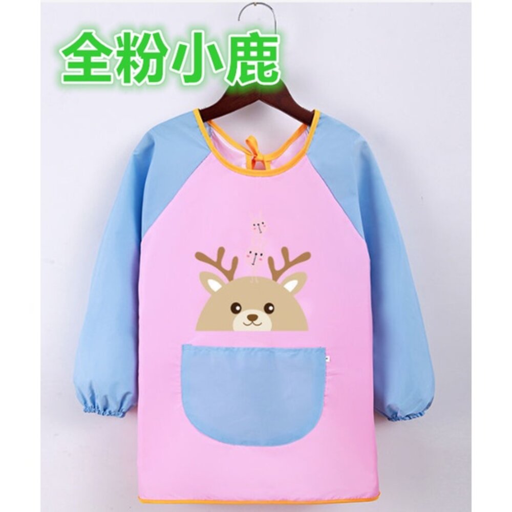 🔥台灣免運 兒童防水畫衣 畫畫衣 兒童罩衣 防水罩衣 反穿衣 防水環保透氣 圍兜-圖片-2