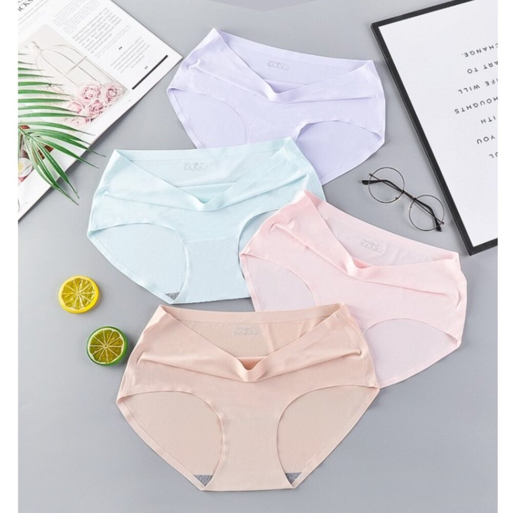 🔥台灣出貨免運🔥 內褲 無痕內褲 冰絲內褲 女生內褲 獨立包裝 涼感內褲 中腰內褲 不夾臀-圖片-6