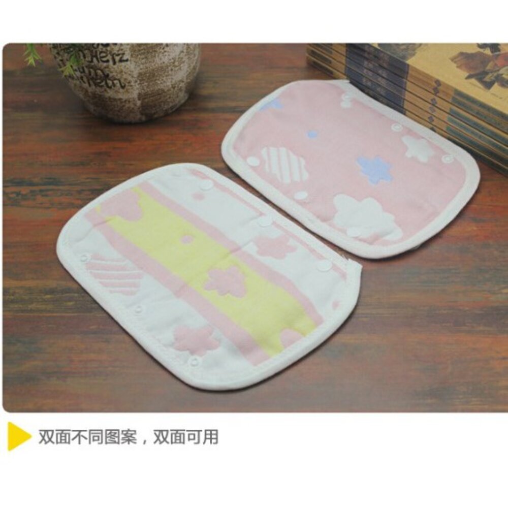 台灣出貨 6層紗布蘑菇純棉背帶口水巾嬰兒背袋配套口水 巾嬰兒吸吮帶-圖片-2