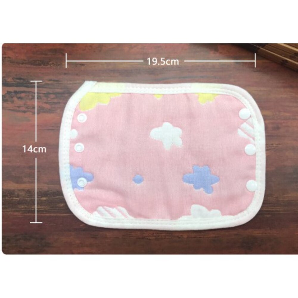 台灣出貨 6層紗布蘑菇純棉背帶口水巾嬰兒背袋配套口水 巾嬰兒吸吮帶-圖片-3