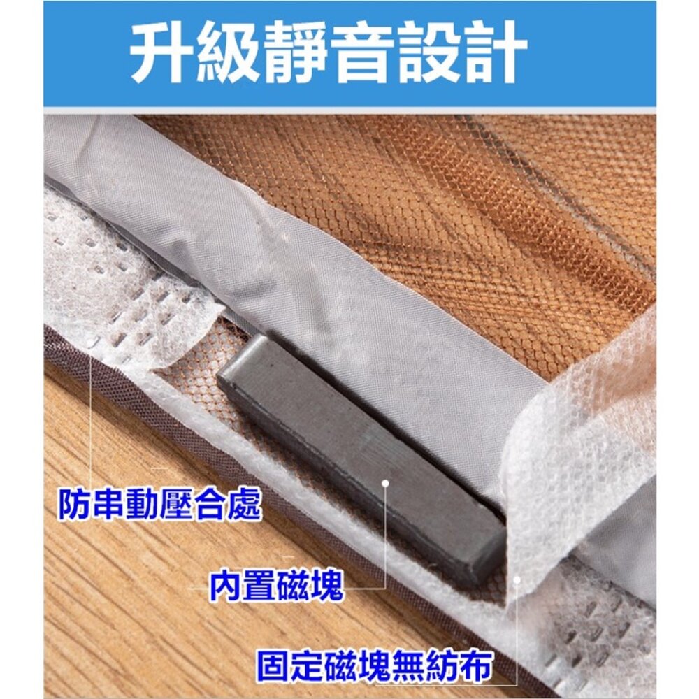 ✨台灣免運✨防蚊門簾 磁吸式防蚊門簾 磁吸門簾 魔鬼氈 靜音 門簾-圖片-5