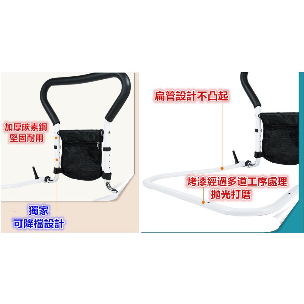 ✨台灣 12h出貨✨ 老人床邊護欄 老人床邊扶手 床邊護欄 床邊扶手 床護欄 安全扶手 老人扶手 起床助力架-圖片-2