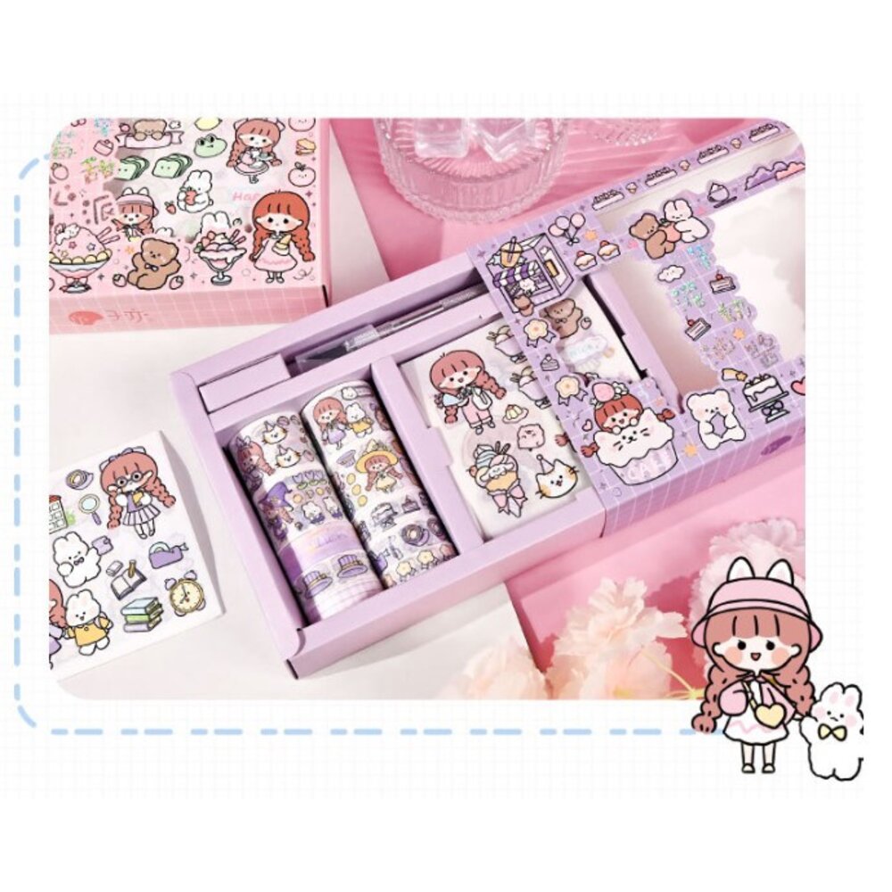 ✨台灣免運✨ 手帳本貼紙 紙膠帶 紙貼紙 可愛貼紙 防水貼紙 生日禮物 交換禮物 兒童節禮物-圖片-4