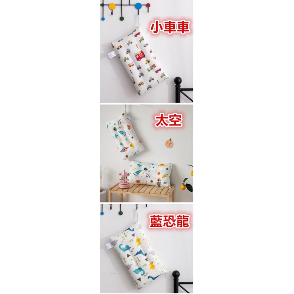 (台灣出貨) 純棉兒童枕頭 水洗枕 幼稚園枕頭 推車枕頭-圖片-1