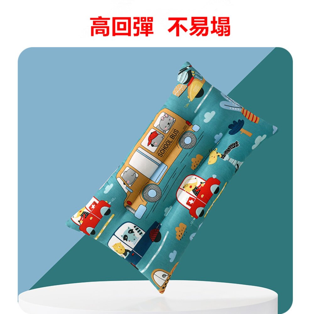 (台灣出貨) 純棉兒童枕頭 水洗枕 荳荳絨枕頭 幼稚園枕頭 卡通全棉豆豆絨枕頭-圖片-2