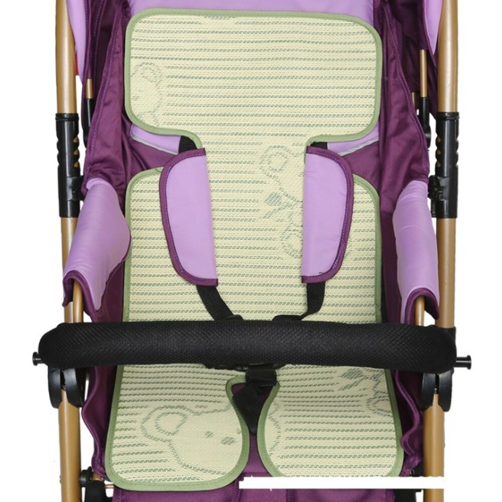 🎀免運🎀 嬰兒涼蓆5點式嬰兒推車涼蓆 嬰兒車涼蓆 冰絲涼蓆 護頸涼蓆 涼席-圖片-1