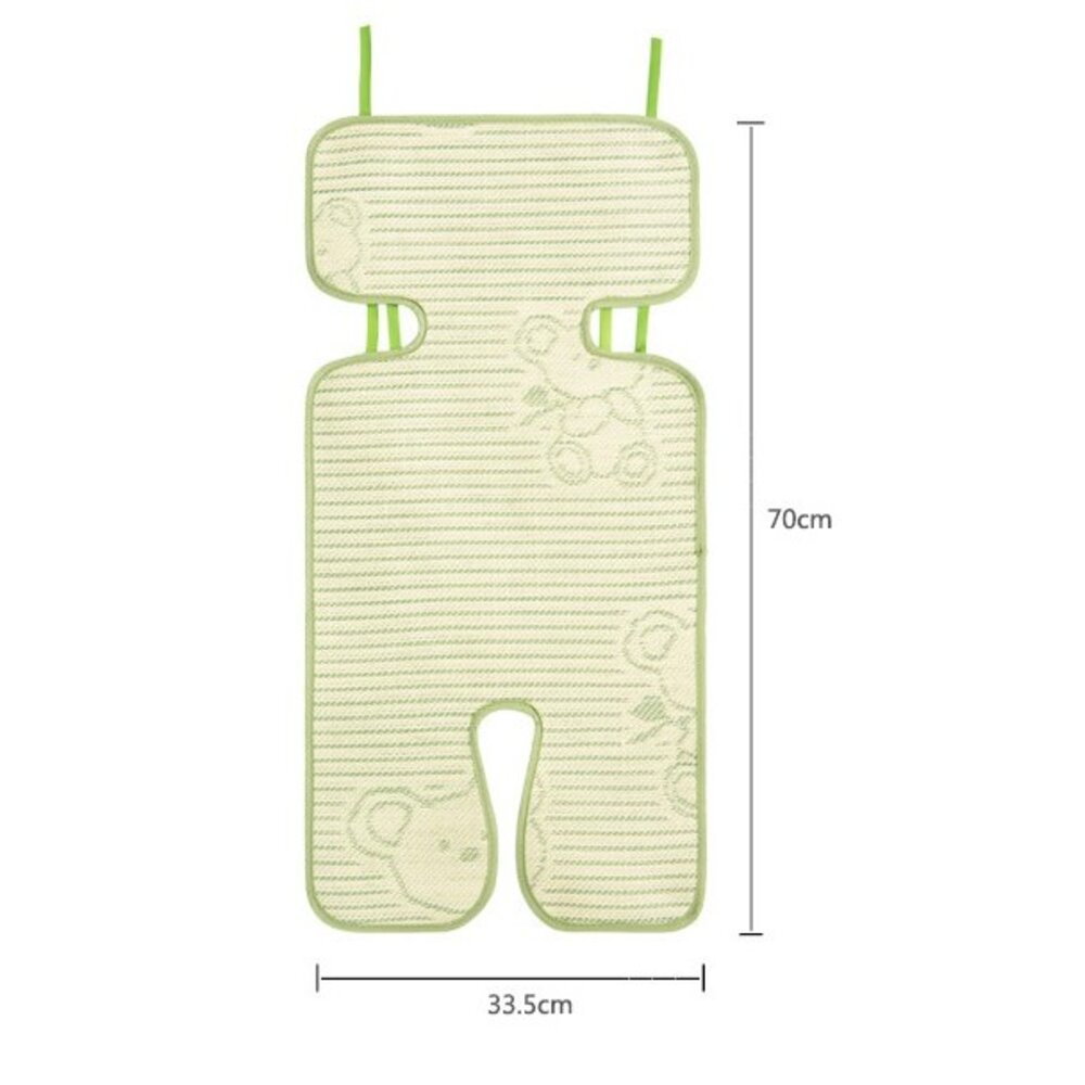 🎀免運🎀 嬰兒涼蓆5點式嬰兒推車涼蓆 嬰兒車涼蓆 冰絲涼蓆 護頸涼蓆 涼席-圖片-2