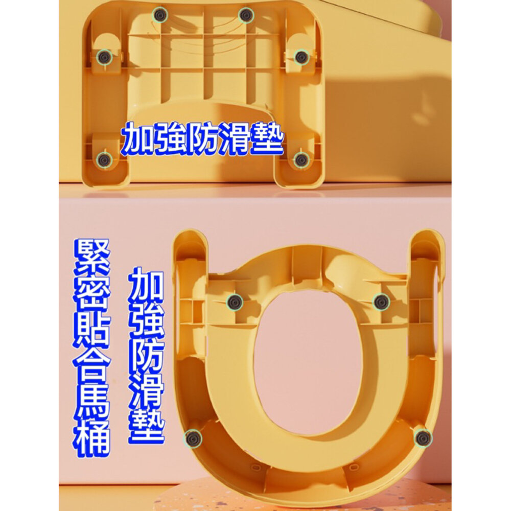 ✨台灣出貨免運✨升級加粗加厚 兒童馬桶 新款雙層踏板 便盆 小馬桶 學習馬桶 坐便器 階梯馬桶 小孩馬桶梯 軟式馬桶-圖片-2