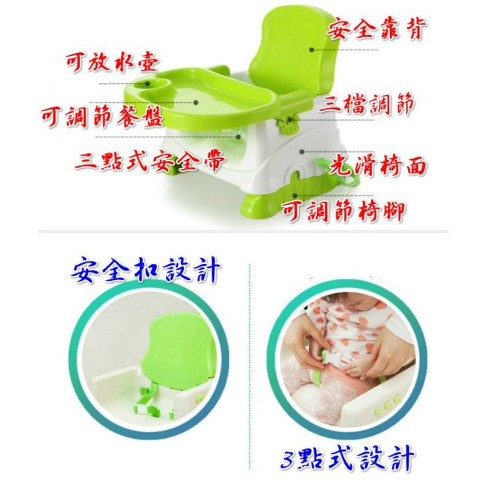 🔥台灣出貨免運🔥 寶寶折疊餐椅 攜帶式 兒童餐椅 寶寶餐椅-圖片-3