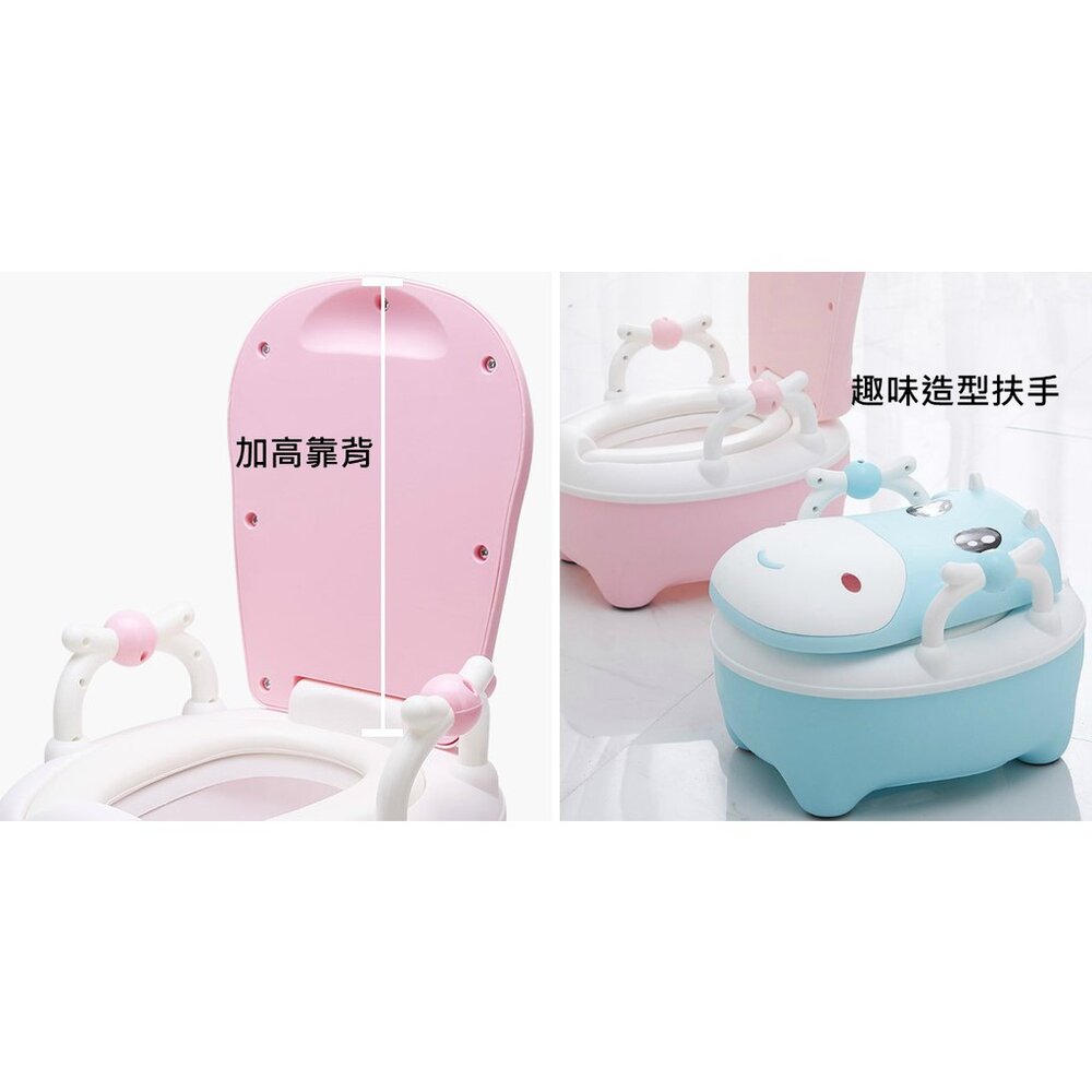 ✨台灣出貨免運✨ 萌寶升級款加大 兒童馬桶 小馬桶 學習馬桶 小朋友馬桶 兒童尿盆 兒童便斗 站式尿盆 乳牛馬桶-圖片-4