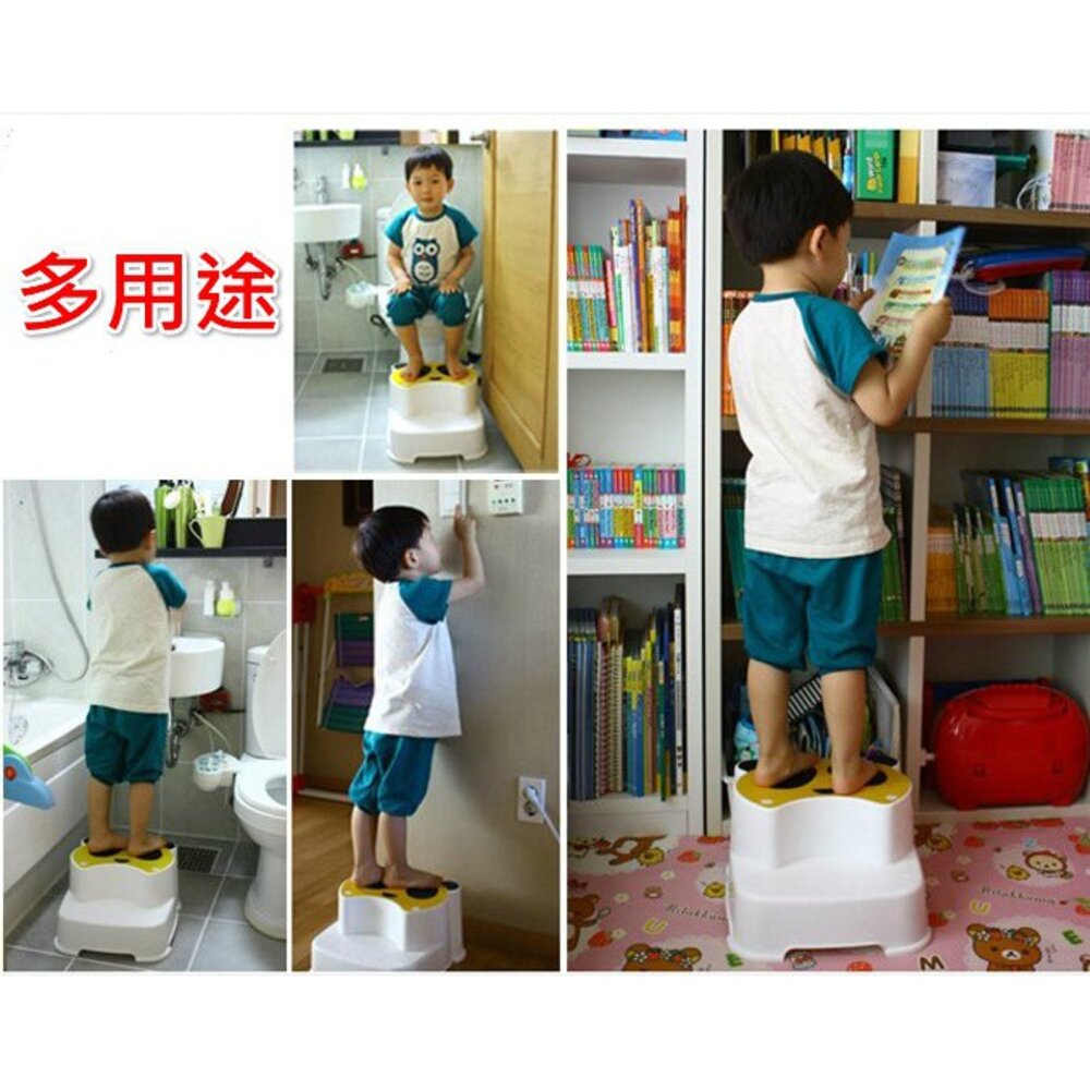 台灣 熊貓墊腳凳 寶寶雙層凳 兒童踏腳凳 小孩凳子 增高凳 腳踏凳 增高墊-圖片-4