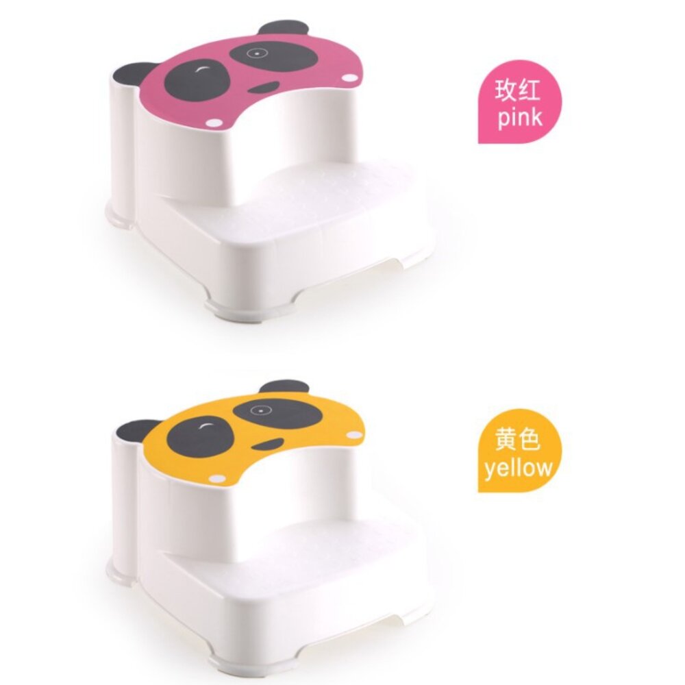 台灣 熊貓墊腳凳 寶寶雙層凳 兒童踏腳凳 小孩凳子 增高凳 腳踏凳 增高墊-圖片-6