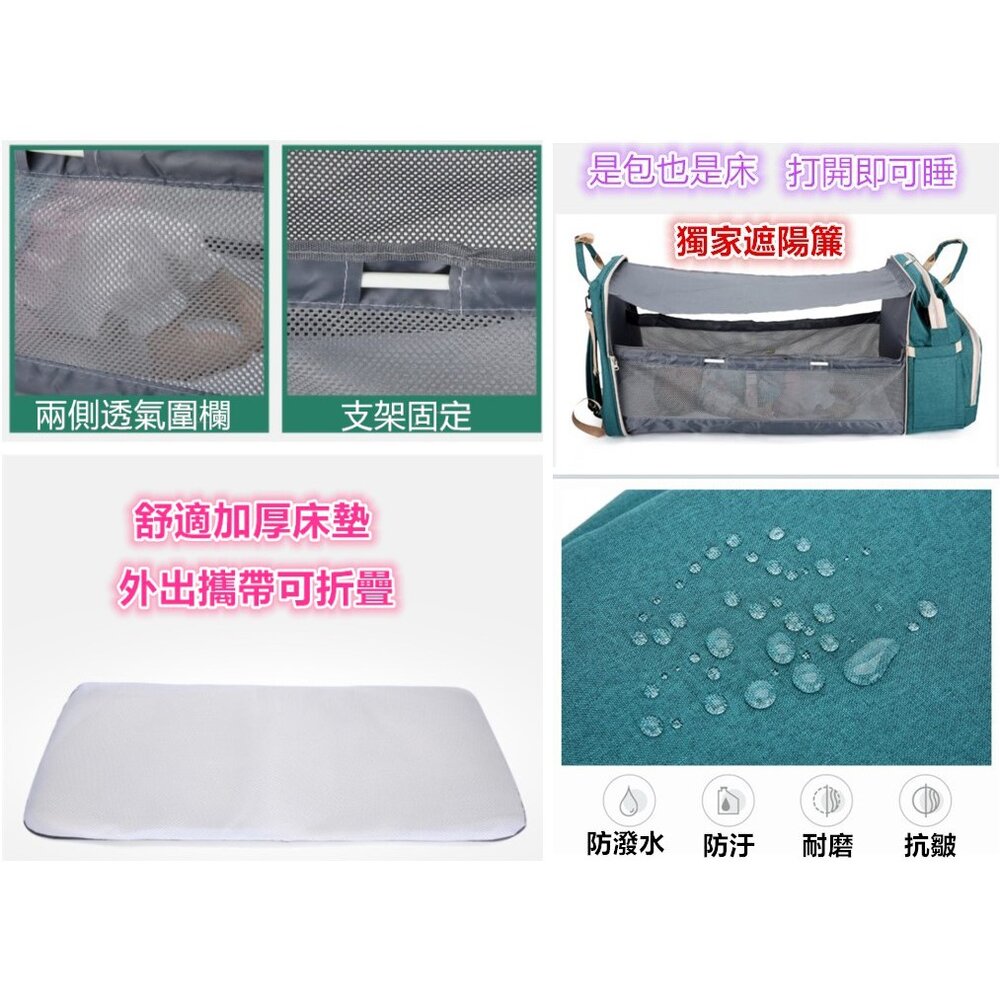 ✨台灣出貨免運✨ 大容量媽媽包 媽咪包 肩背包 母嬰包 雙肩背包 多功能媽咪包 媽媽背包-圖片-4