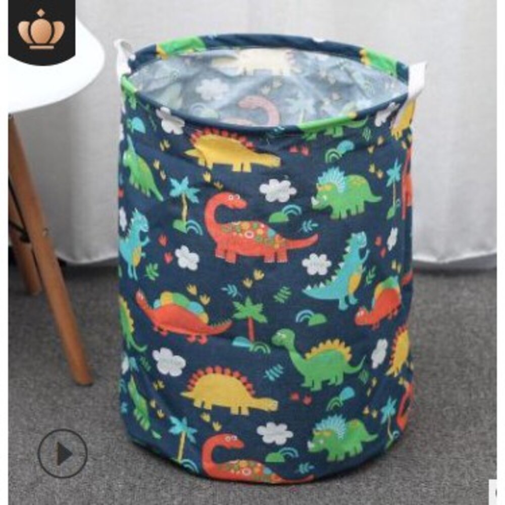 S1-40119381-()卡通小動物收納髒衣桶玩具收納桶