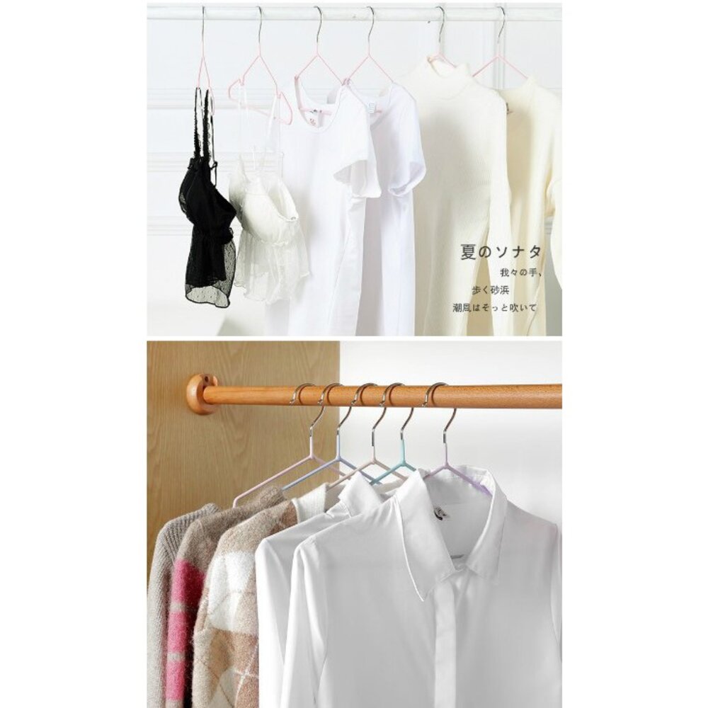 ✨台灣出貨✨ 升級款加粗不鏽鋼不生鏽衣架 防滑衣架 成人衣架 兒童衣架 浸塑衣架 曬衣架 不鏽鋼衣架 掛衣架 止滑衣架-圖片-6