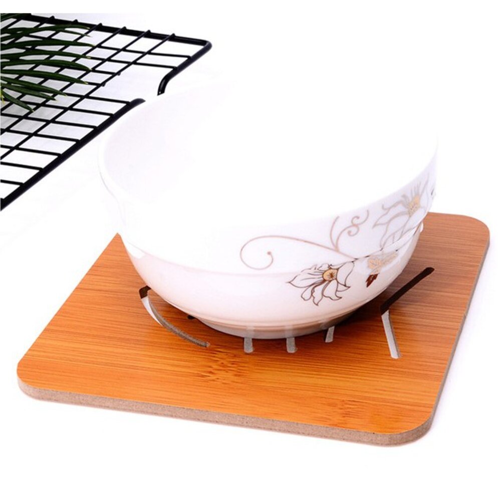 S1-4663483776-()木質隔熱墊 隔熱餐墊 杯墊 防滑墊 鍋墊