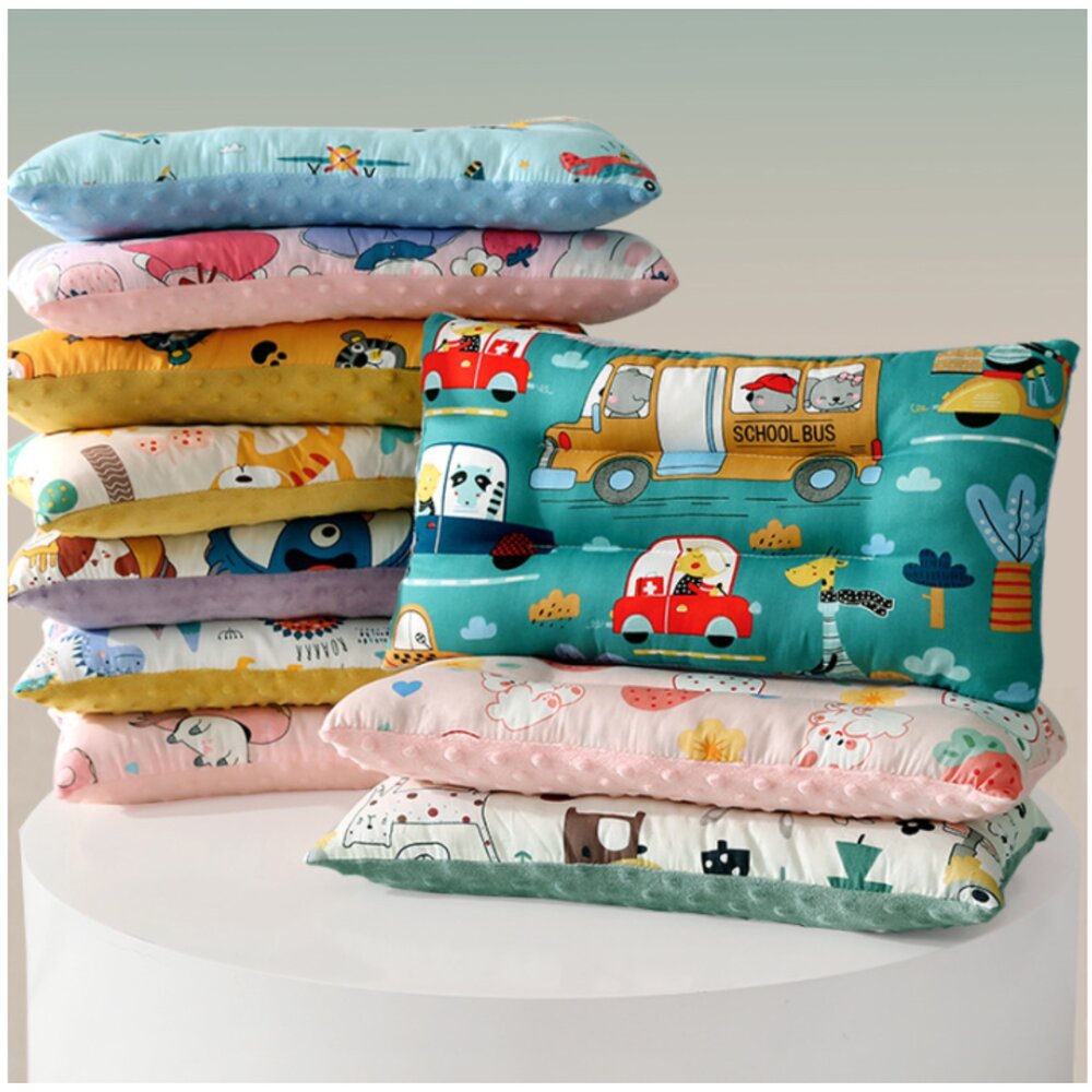 S1-5953568666-(台灣)純棉兒童枕頭 水洗枕 幼稚園枕頭 推車枕頭 睡袋枕頭