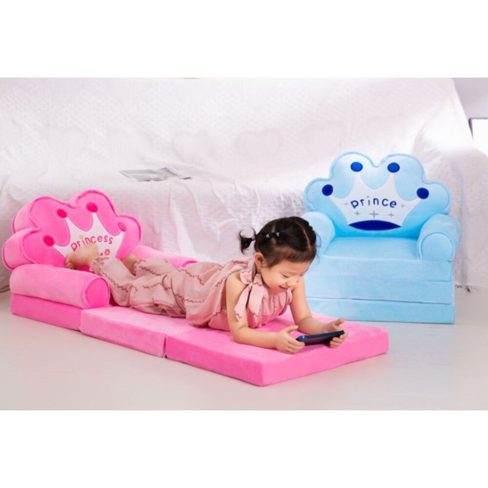 🔥台灣🔥 兒童沙發 摺疊沙發 寶寶沙發 加長摺疊沙發 小沙發 小座椅 多功能沙發-圖片-3