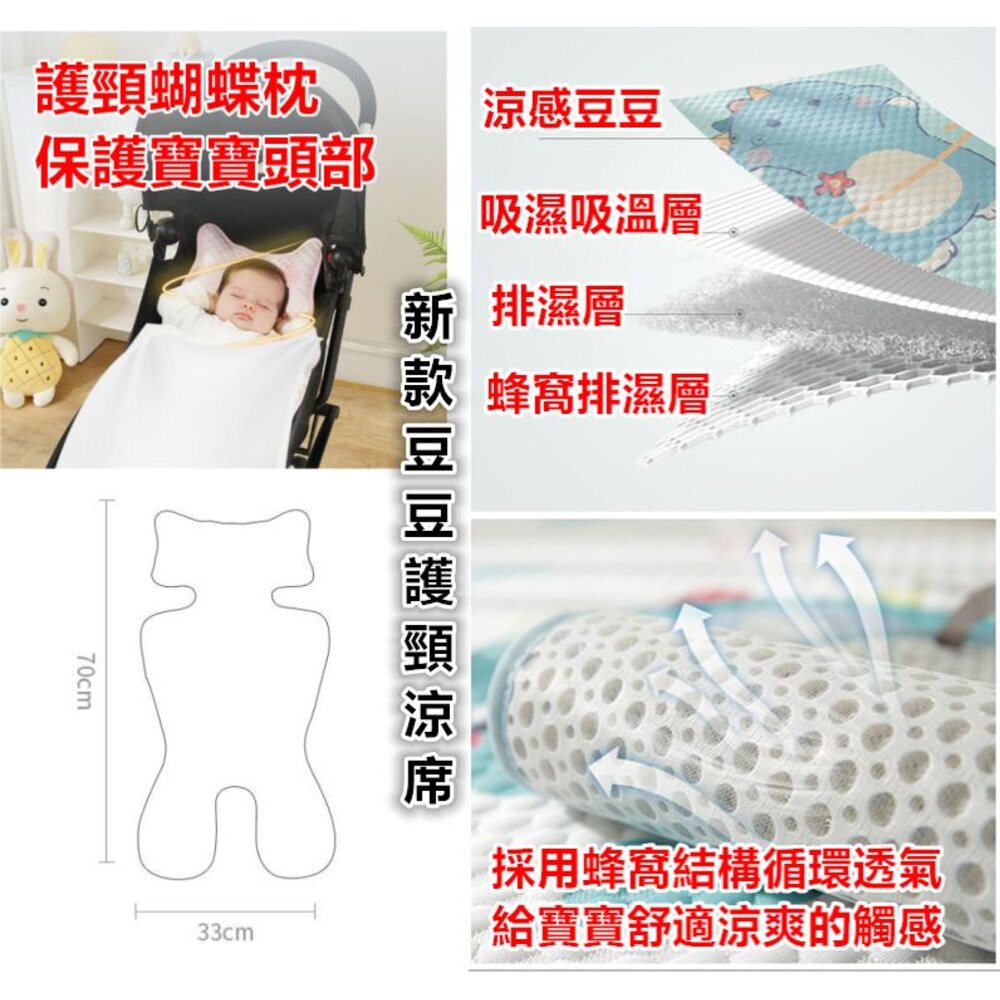 ✨台灣出貨免運✨ 嬰兒車坐墊 推車坐墊 嬰兒車坐墊 推車保護墊 涼席 推車涼墊 推車涼席 推車棉墊 透氣加厚純棉坐墊-圖片-4