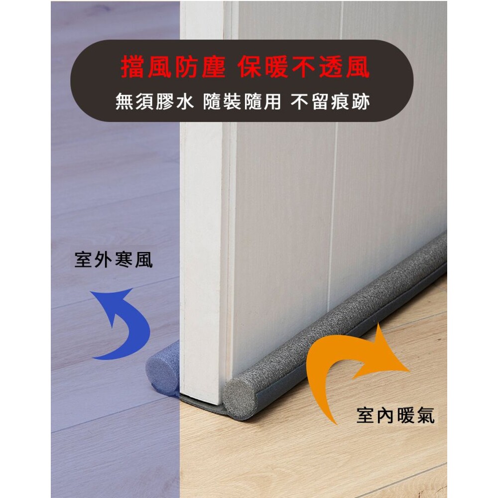 門縫條 隔音條 門縫密封條 門縫擋 氣密條 門窗密封條 門縫擋條 窗戶隔音 防蟲門縫擋 隔音 門擋-圖片-1