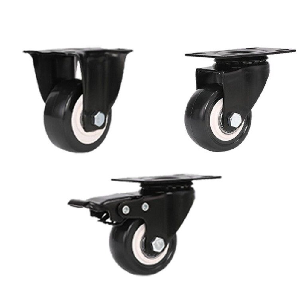 230908093415-活動腳輪 PU靜音輪 2吋 優力輪 活動輪 腳輪 推車 輪子 萬向滑輪 剎車輪 螺絲輪 PU靜音輪