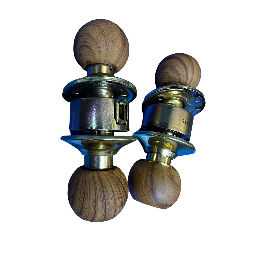 加安 台製 高質感 門鎖 喇叭鎖 木紋 C3A00-22 C3A10-22 房間鎖 浴廁鎖 木紋把手 水平鎖-圖片-3