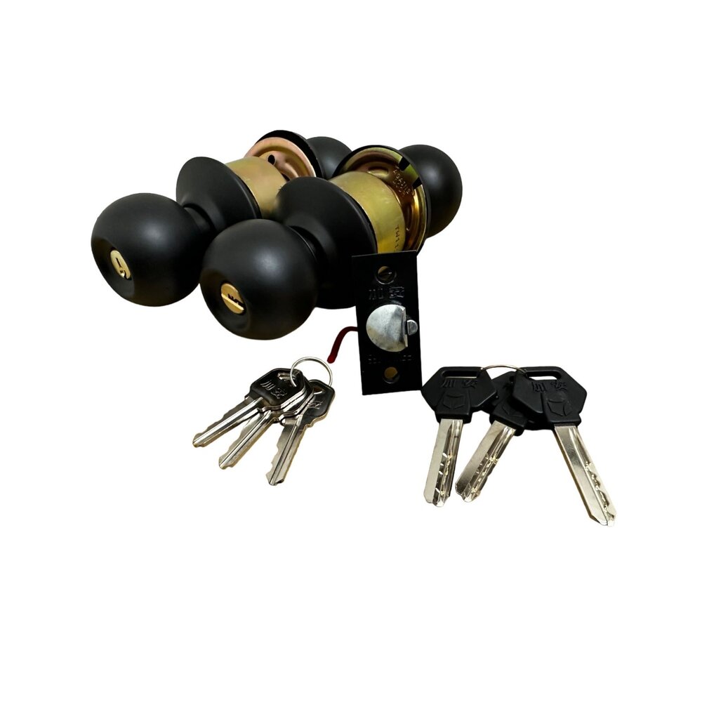 加安牌 卡霸鑰使 C3X900 C3X910 喇叭鎖 消光黑色 鎖 60mm 房門鎖 客廳鎖 門鎖-圖片-2