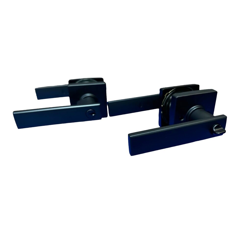 加安 水平鎖 LP1X907 LP1X207 消光黑 自動解閂 水平把手 把手鎖 水平鎖 門鎖 房間 方套盤-圖片-1