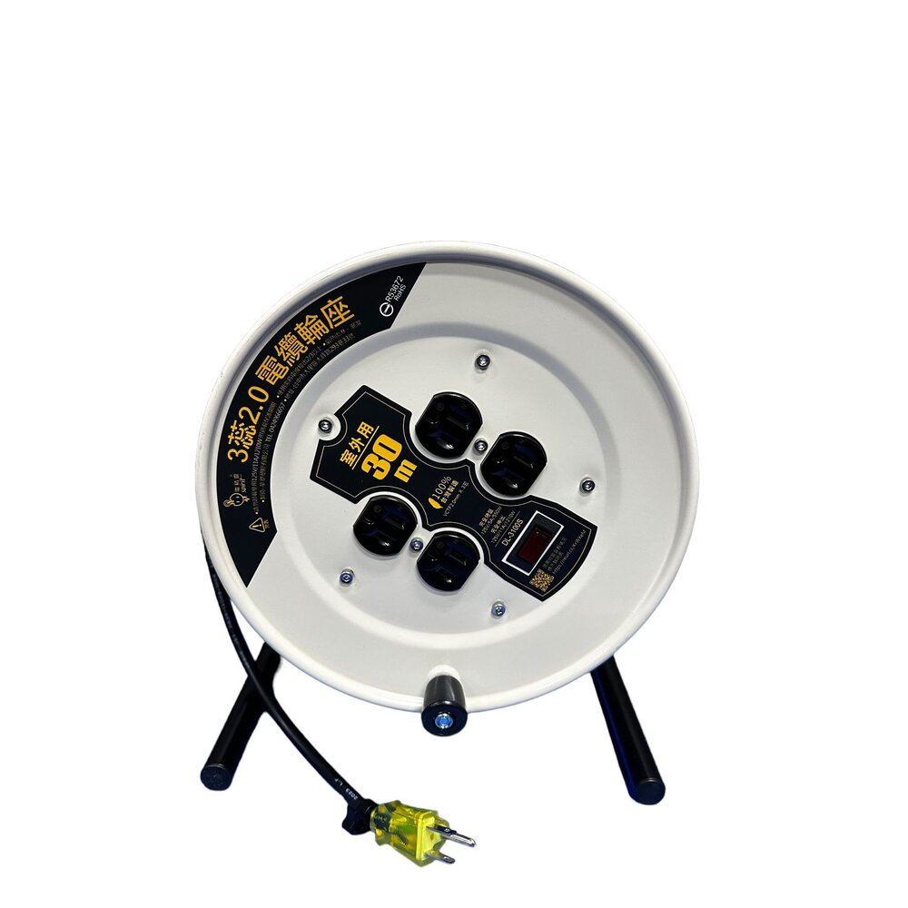 輪座 動力電纜輪座 延長線 2蕊/3蕊2.0 過載保護器 過載保護 電線 台灣製-圖片-2