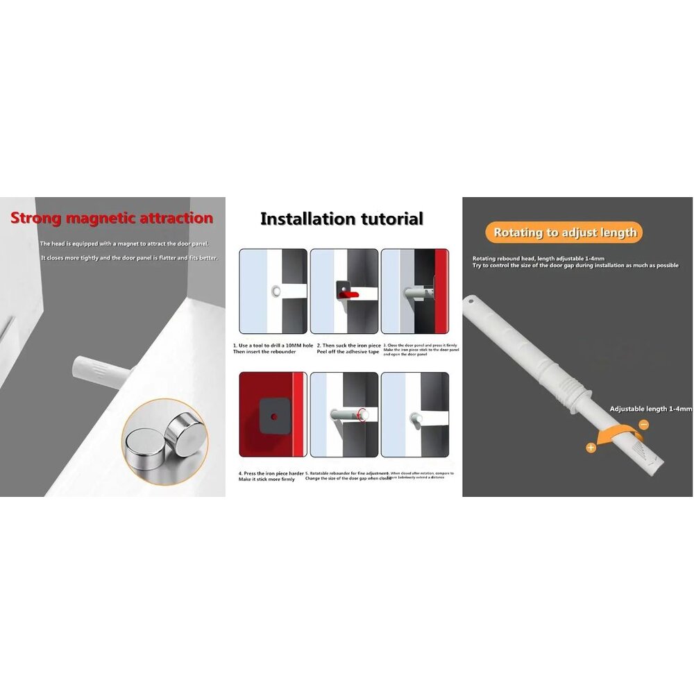 進口 隱藏拍門器 嵌入式反彈器 一字型 拍拍手 拍門器 反彈器 彈壓器 櫥櫃反彈 櫃門 按壓xt019-圖片-4