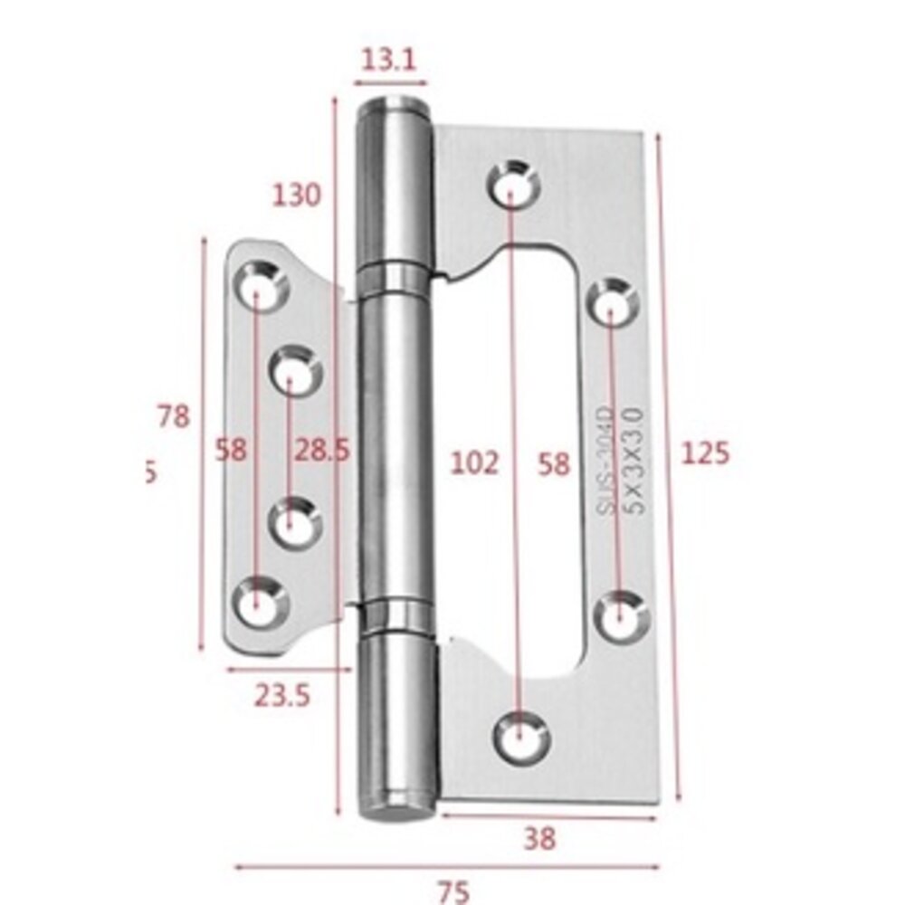 子母白鐵合頁不鏽鋼鉸鍊 5