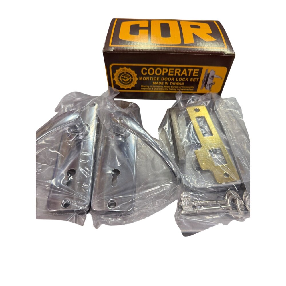250704132452-台灣製 COR 合作牌 把手鎖 雙開式鎖頭 狗頭鎖 鎖頭 復古式門鎖 門鎖 水平鎖