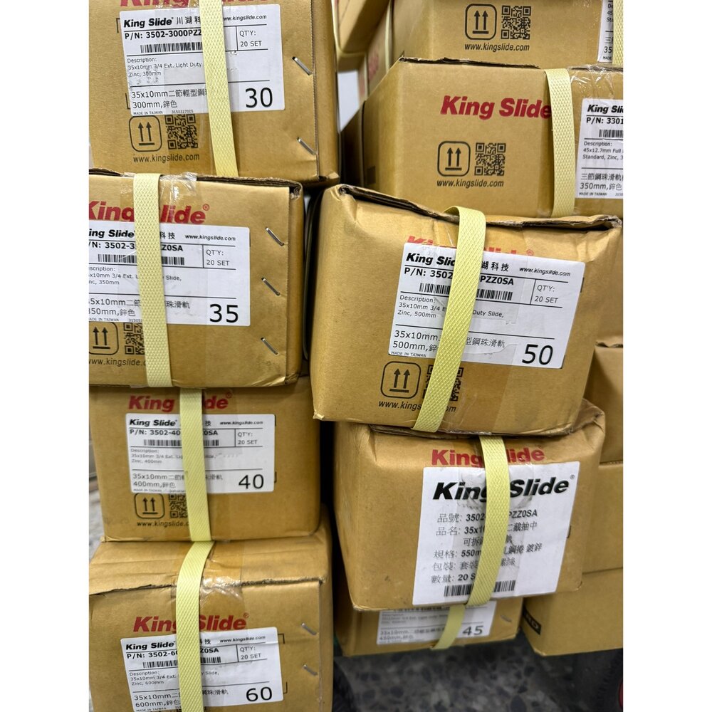 KingSlide 川湖 3502 二節滑軌 抽中可拆鋼珠滑軌 軌道 櫃 櫥櫃 抽屜 電器櫃-圖片-1