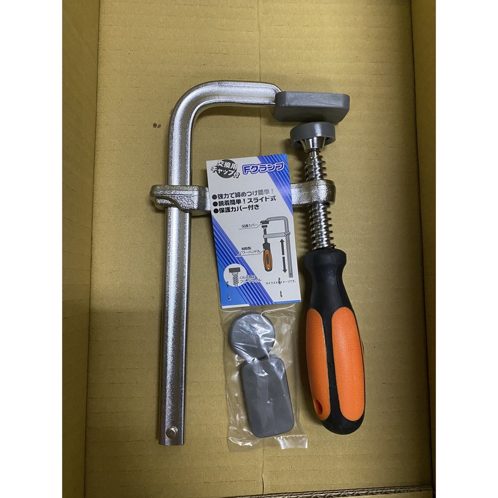 重型木工F夾 防滑膠柄 高品質 F型 木工夾 F夾 夾具 木工夾具 附塑膠墊片-圖片-1