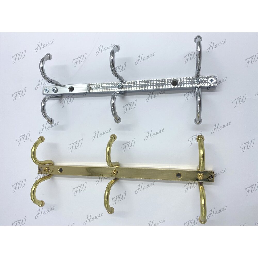 S1-00036-台灣製 白鐵 金色 銅製 咖啡杯架 杯架 馬克杯架 把杯架 酒柜杯架 懸掛咖啡杯架 水杯架 水杯