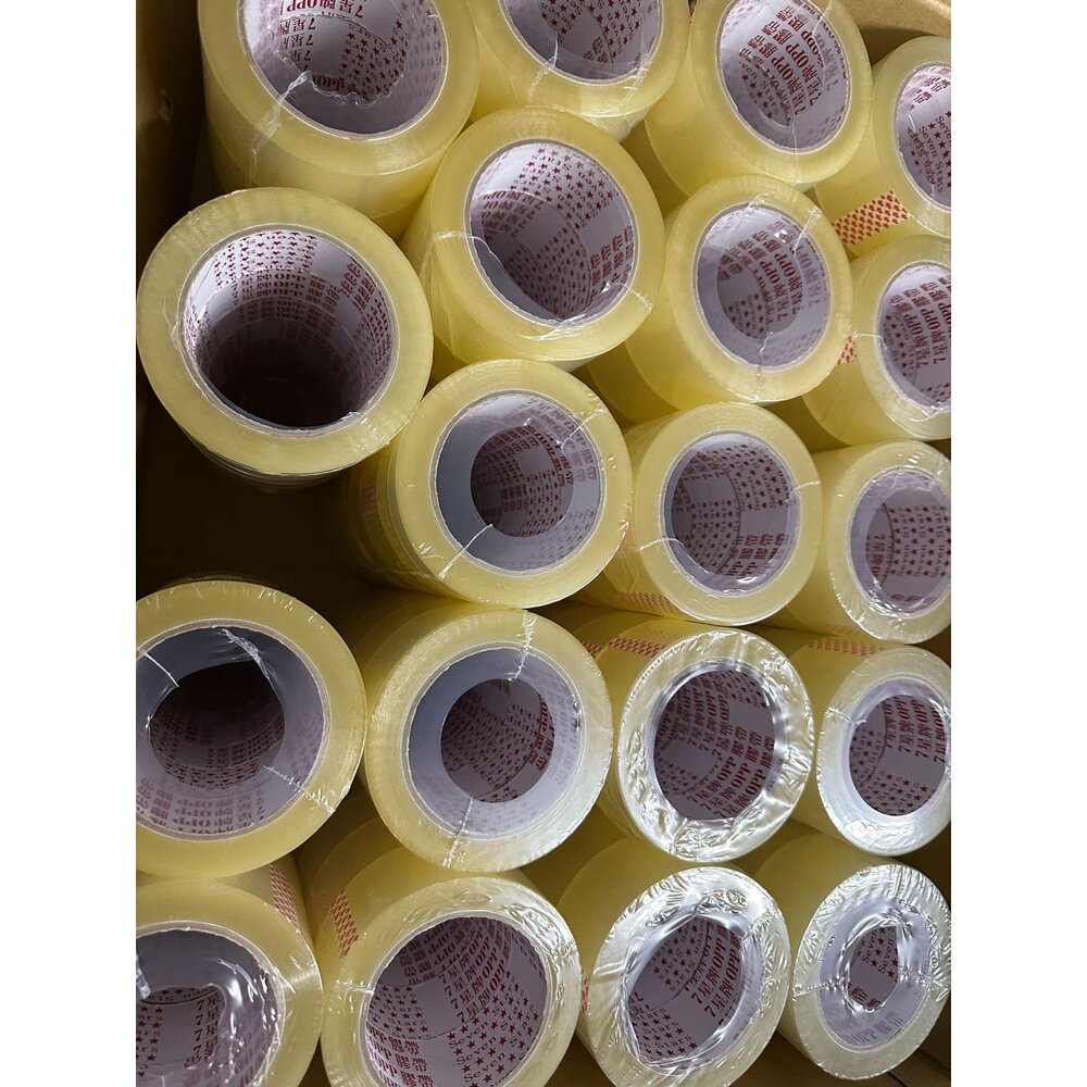S1-00110-七星牌 48mm 長90米 超黏 透明膠帶 OPP 透明封箱膠帶 高黏性 寬度 包裝 膠帶 封箱膠帶