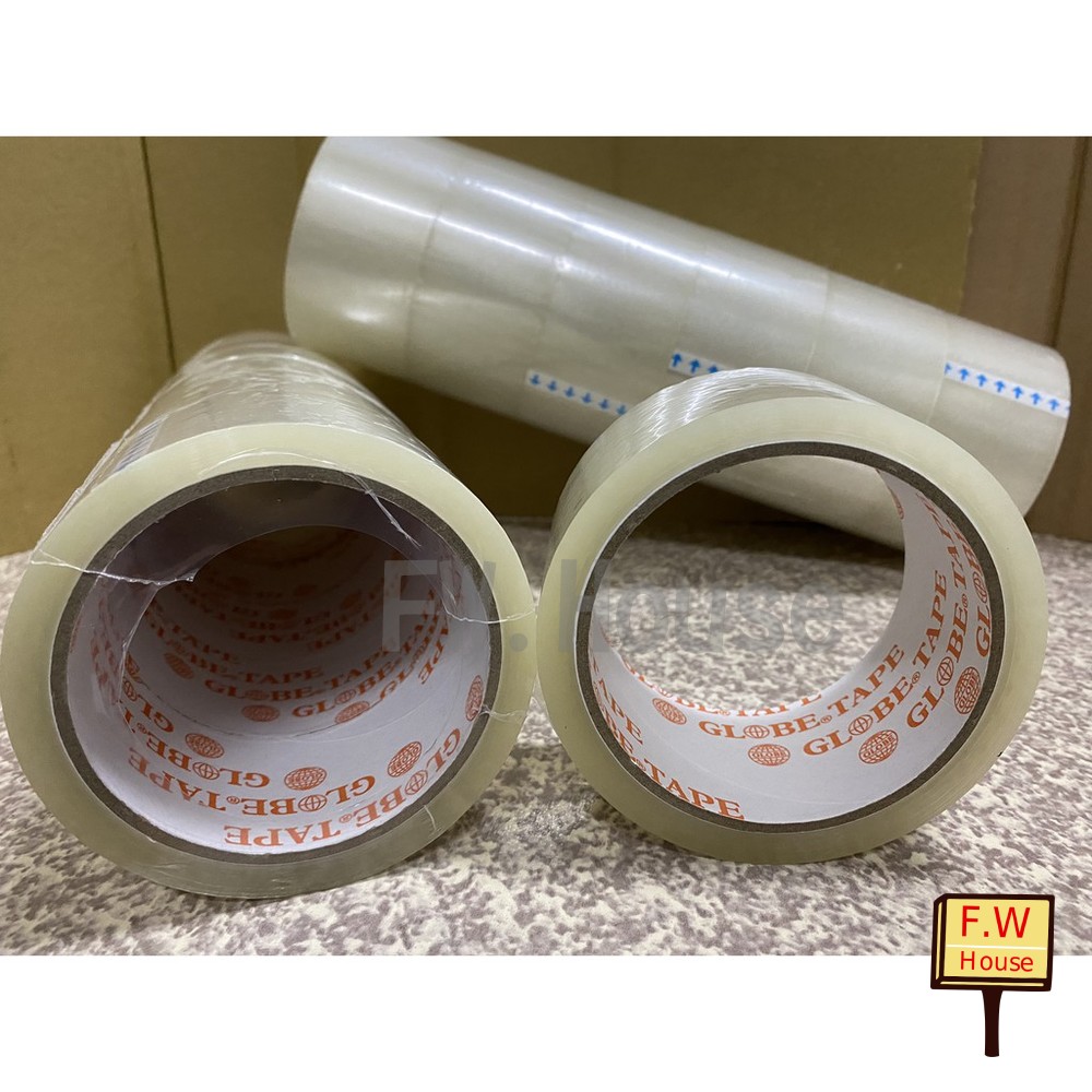 S1-00110-地球 透明膠帶 OPP 透明封箱膠帶 高黏性 寬度 48mm 長45米 50碼 包裝交代 膠帶切割器  封箱膠帶 opp