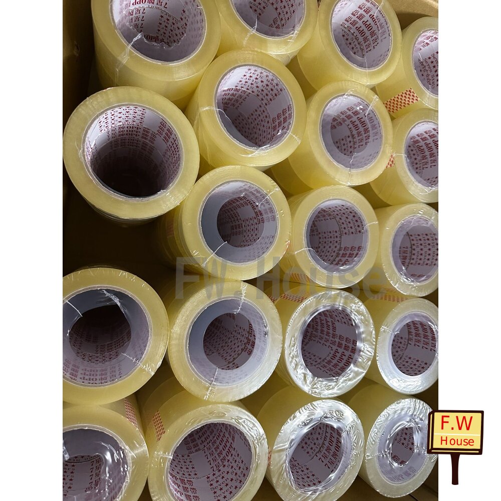 S1-00110-七星牌 48mm 長90米 超黏 透明膠帶 OPP 透明封箱膠帶 高黏性 寬度 包裝 膠帶 封箱膠帶