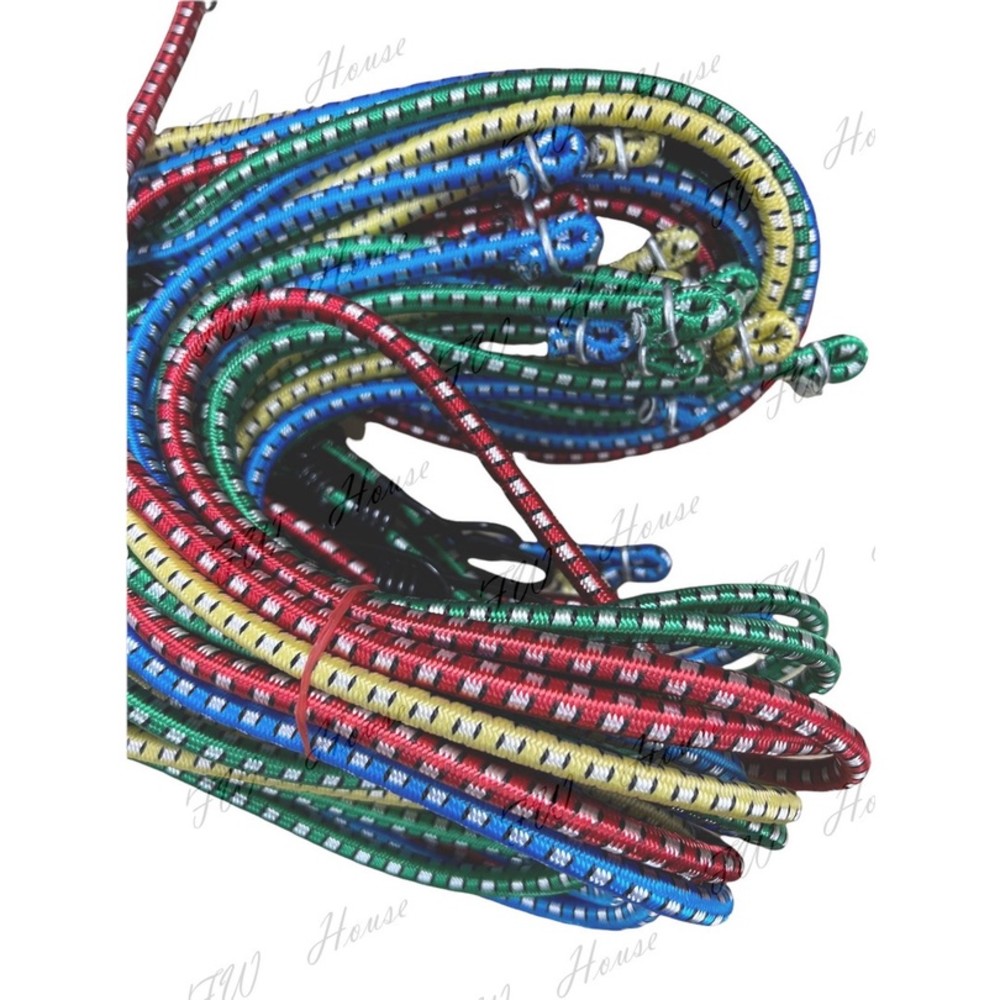 圓形花車帶 (2尺~10尺) 固定帶 固定繩 捆綁帶 機車繩 黑車帶 彈力繩 彈力吊帶 伸縮繩 繩子 雙鉤 封面照片