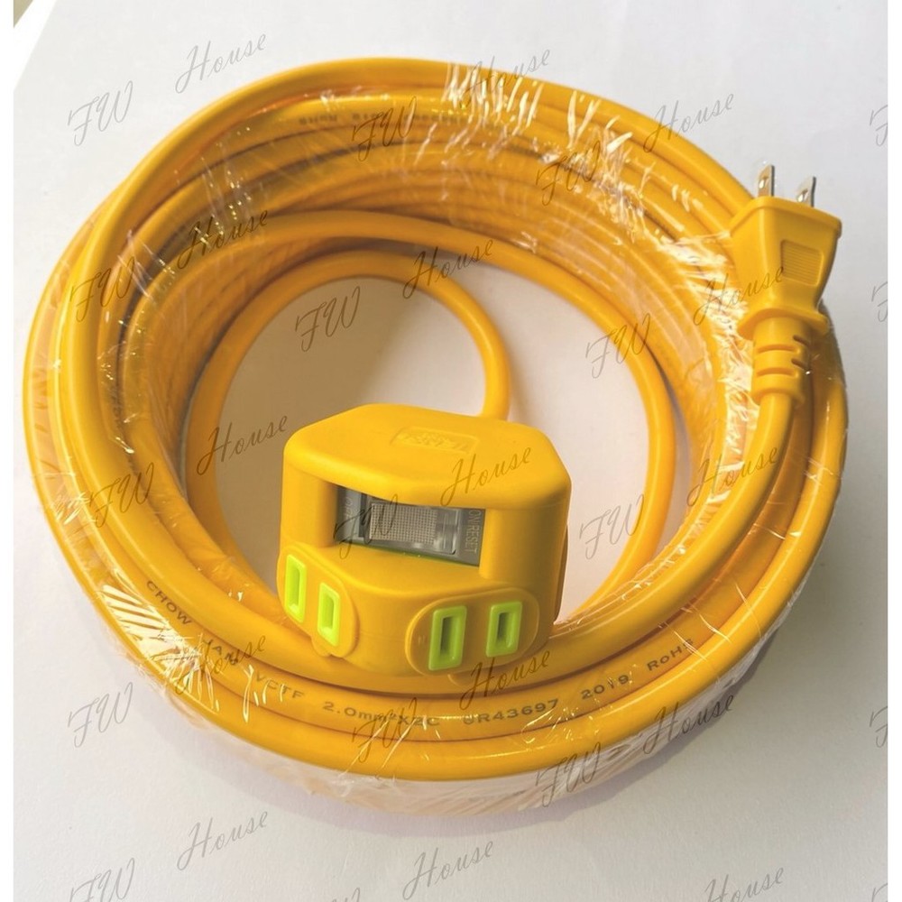 S1-00182-台製 新安規 15~50尺 動力線 2P 4插  過載保護延長線 電線 延長線 工業用延長線 動力延長線 TM202