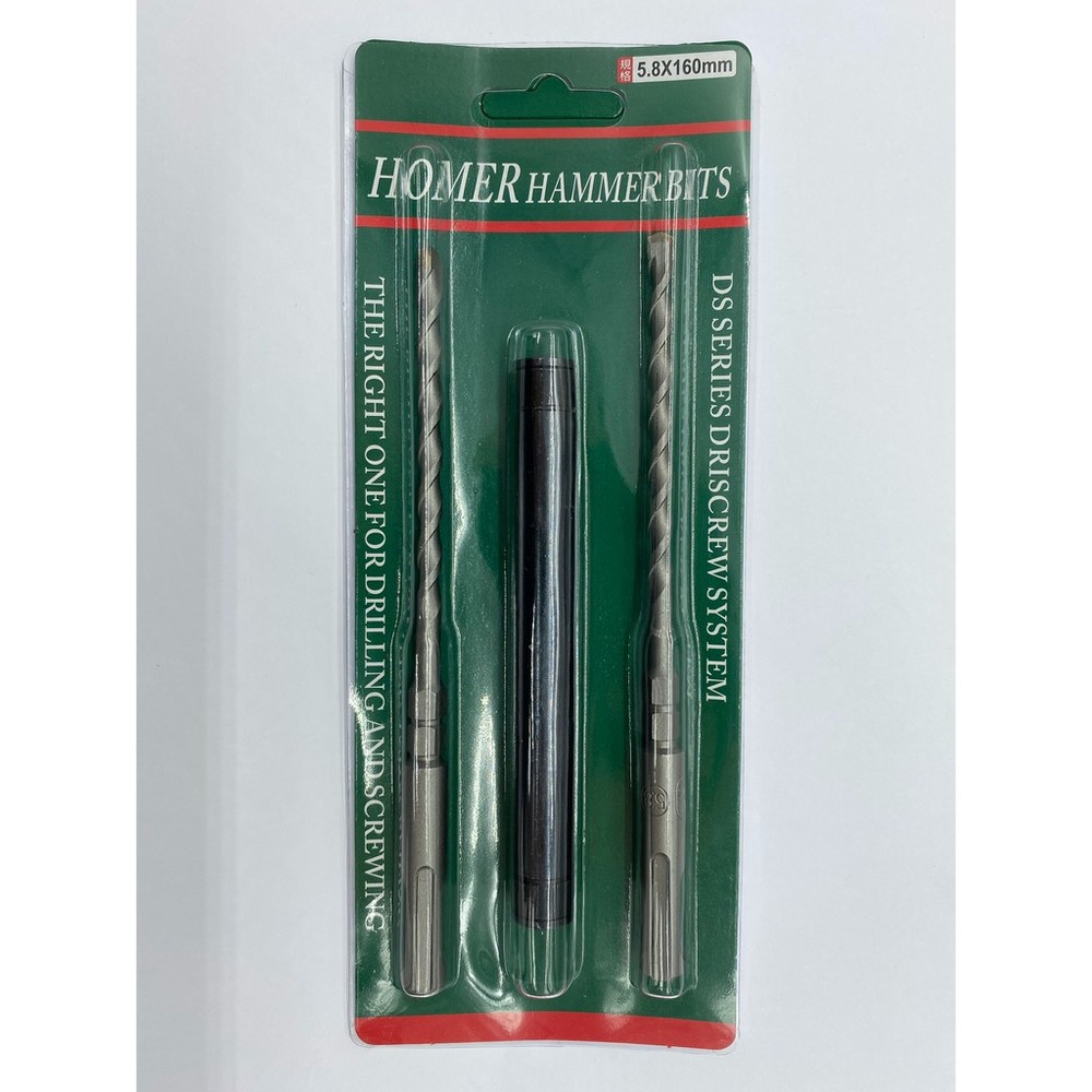 S1-00189-台灣製 準  5.8*160mm  Homer 不掉釘四溝鑽兼鎖組 鑽掛鎖組 充電起子機專用鑽頭 好用耐用