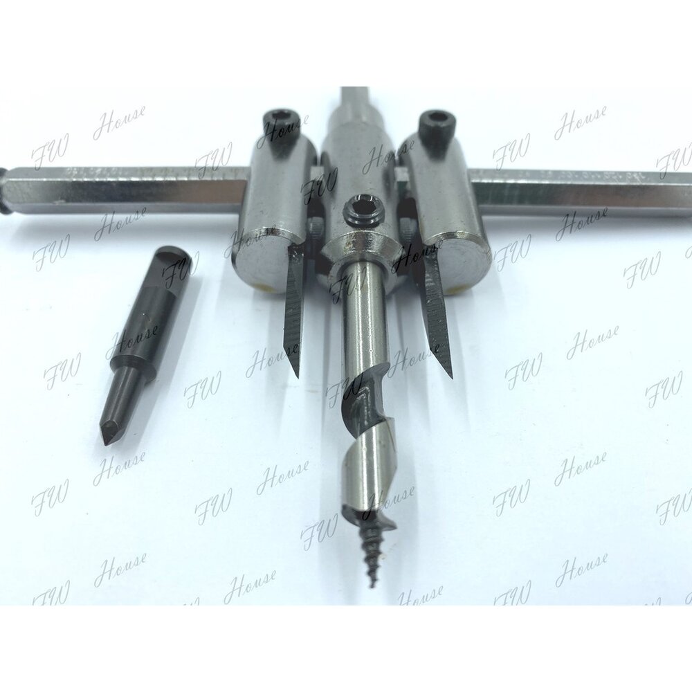 鎢鋼頭 菊印 自在錐木工用開孔器 30-120mm 木工用六角夾頭 鑽孔器 圓穴鋸 鑽孔 開孔鑽 圓穴鑽 台灣製-圖片-4