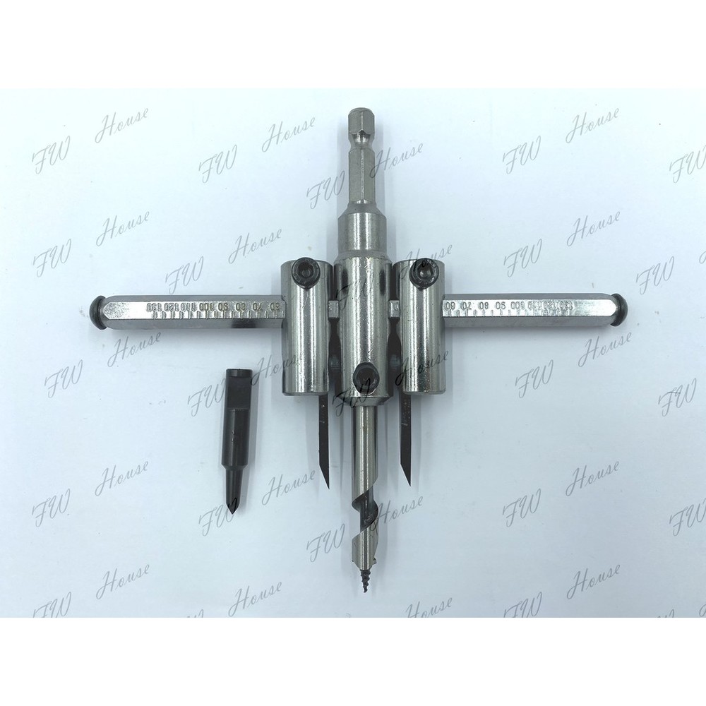 鎢鋼頭/一般款 菊印 自在錐木工用開孔器 30-120mm 木工用六角夾頭 鑽孔器 圓穴鋸 鑽孔 開孔鑽 圓穴鑽 台灣製-圖片-5